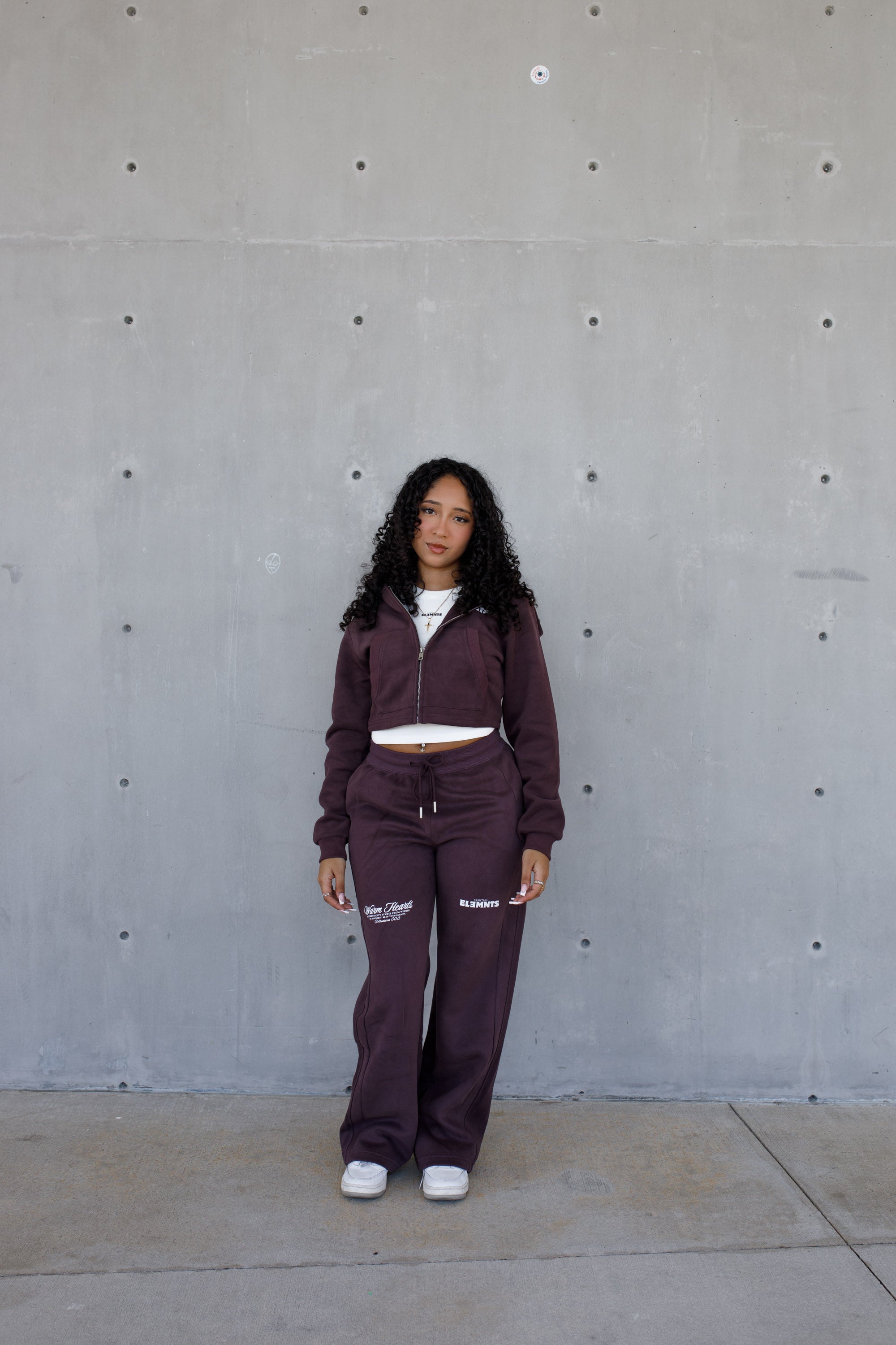 ESSNTIAL ELEMNTS WH Women's 350G Soft Straight-Leg Sweatpants - Essntial Elemnts