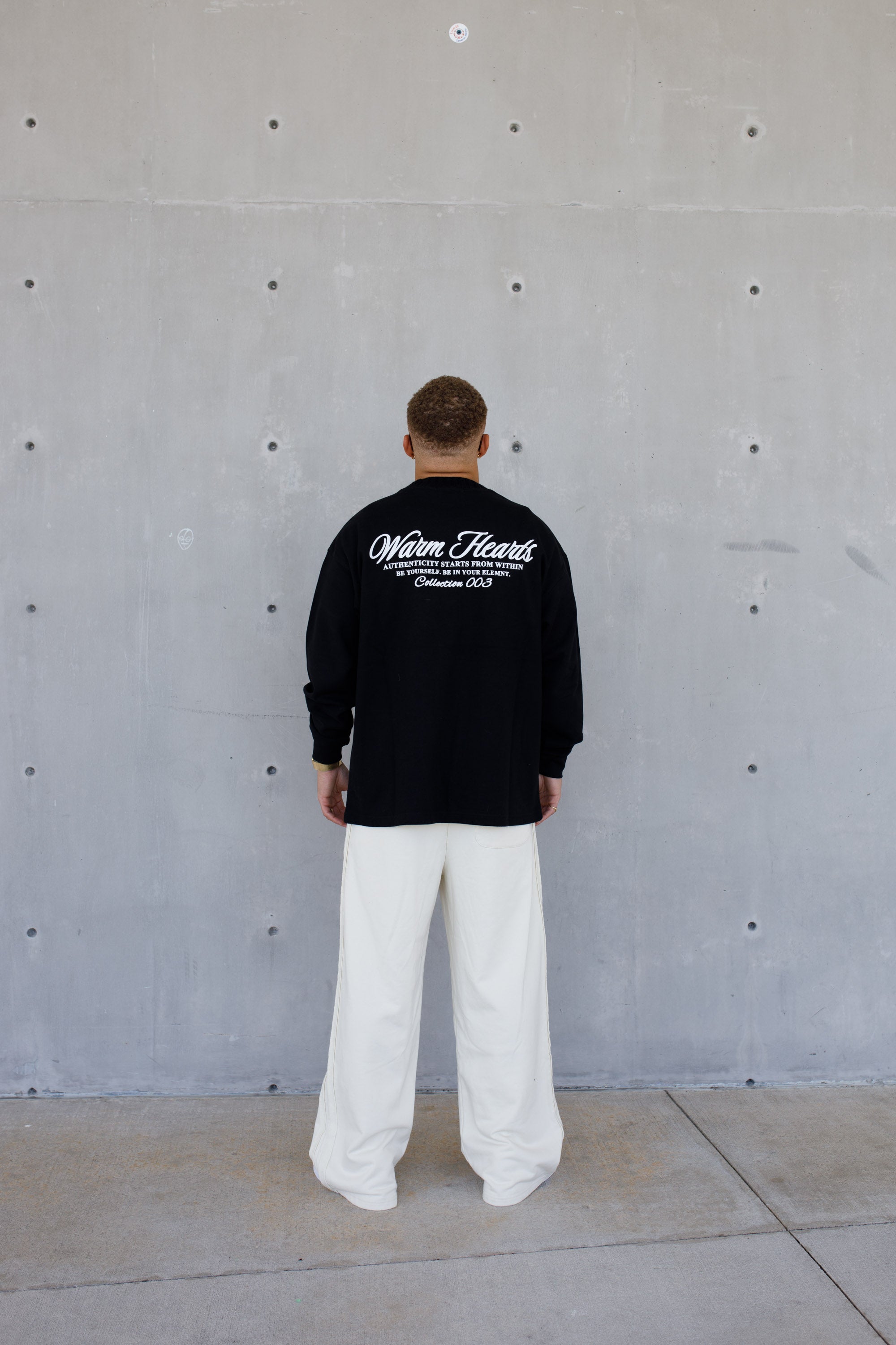 ESSNTIAL ELEMNTS WH 290G Knitted Round Neck Oversize Sweatshirt - Essntial Elemnts