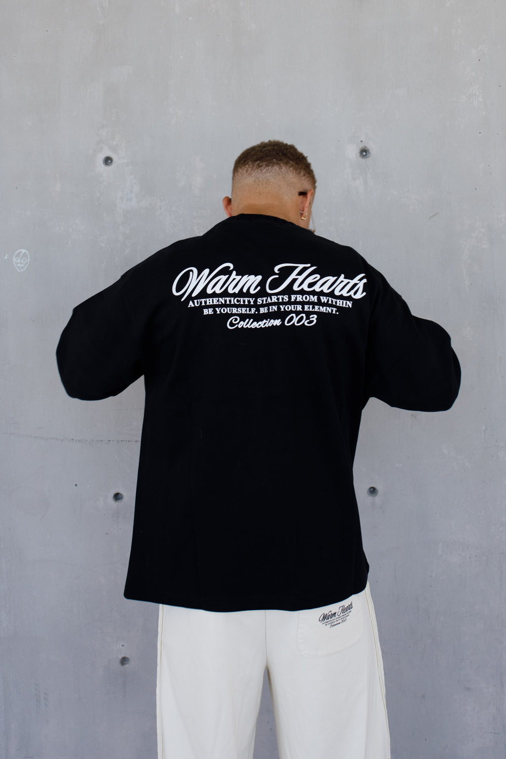 ESSNTIAL ELEMNTS WH 290G Knitted Round Neck Oversize Sweatshirt - Essntial Elemnts