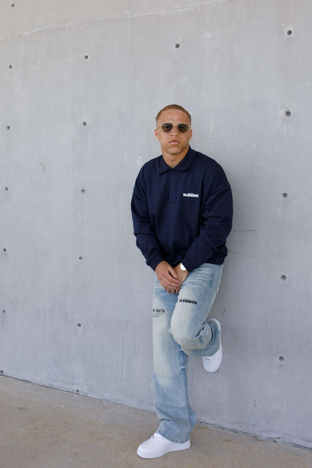 ESSNTIAL ELEMNTS WH 445G Heavyweight Fleece Polo Sweatshirt - Essntial Elemnts