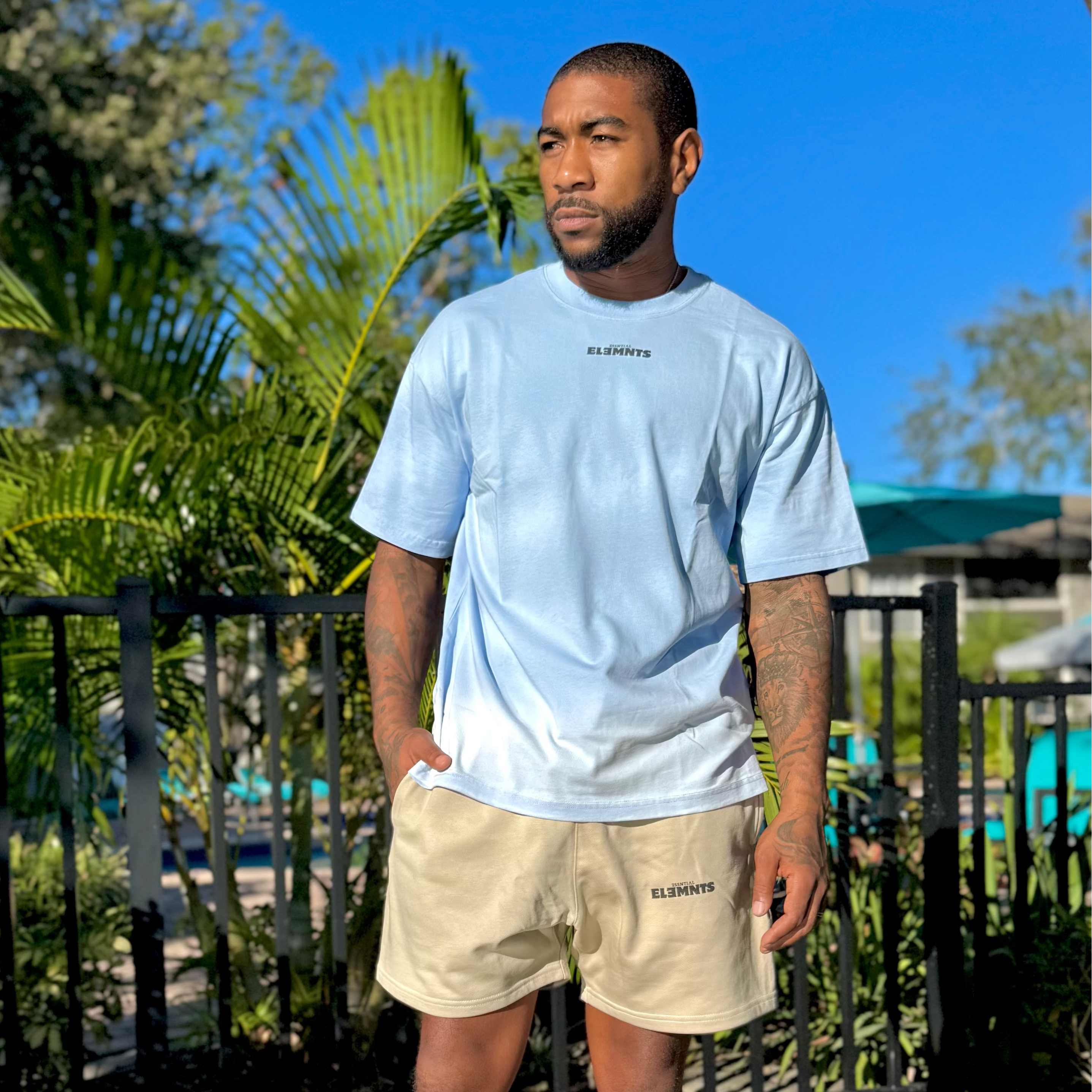 ESSNTIAL ELEMNTS Unisex Vintage Gradient Wash Tee - Essntial Elemnts
