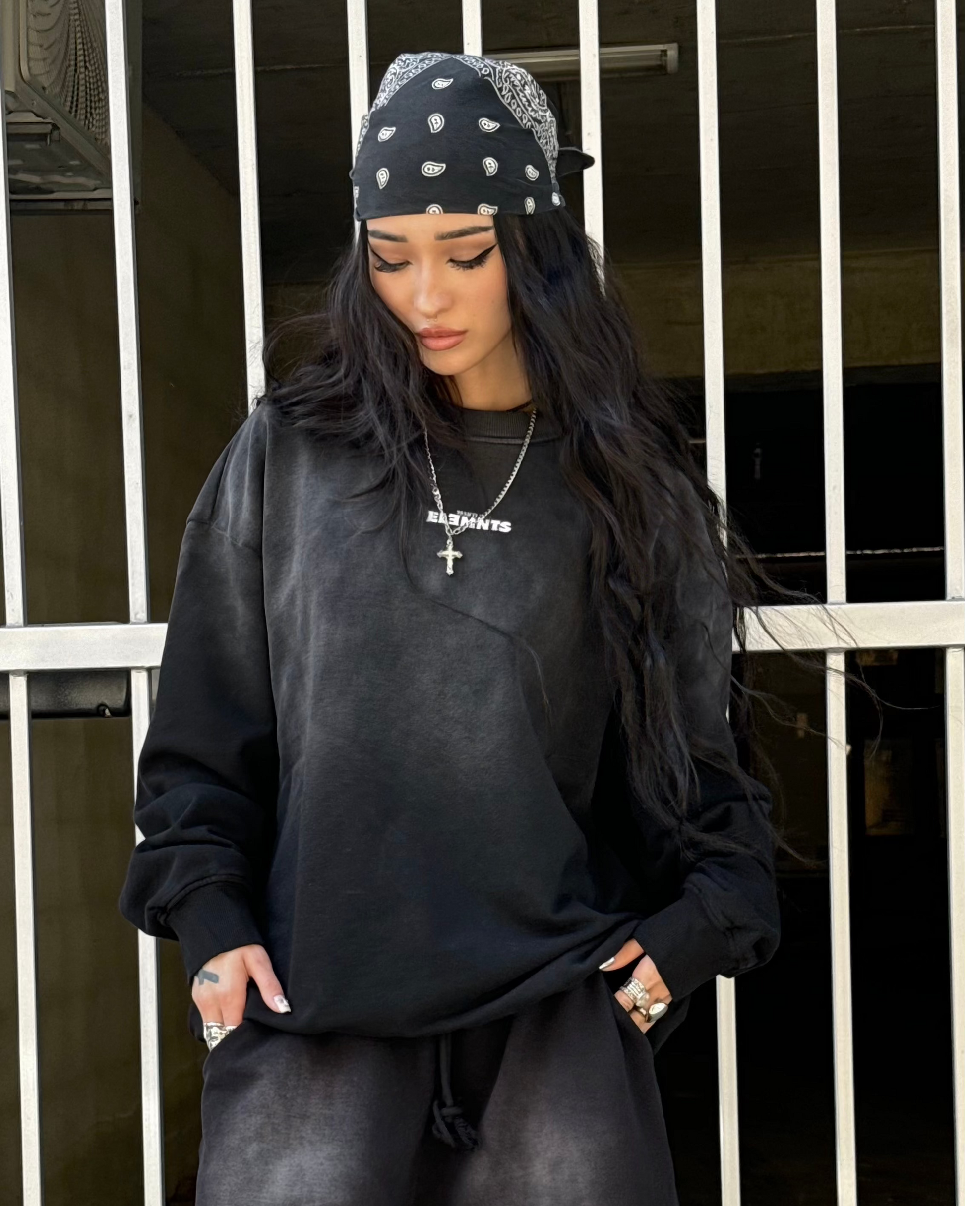 EE x LETTA Unisex 350G Handcrafted Washed DS Sweatshirt - Essntial Elemnts