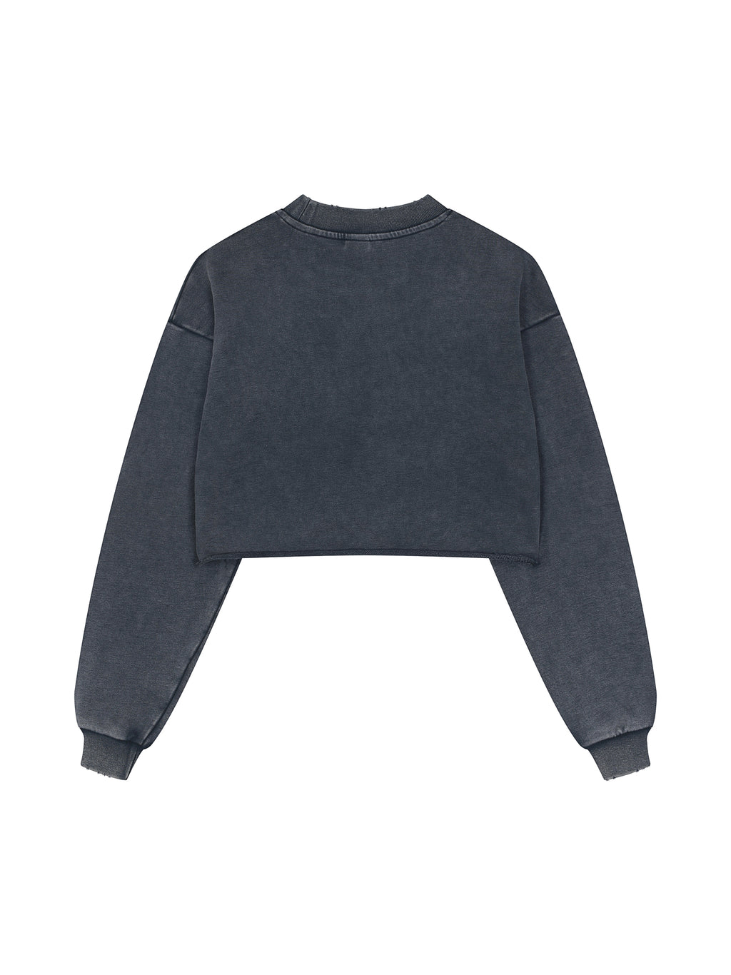 ESSNTIAL ELEMNTS 380G Women's Washed Raw Edge Crop - Essntial Elemnts