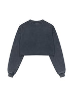 ESSNTIAL ELEMNTS 380G Women's Washed Raw Edge Crop - Essntial Elemnts