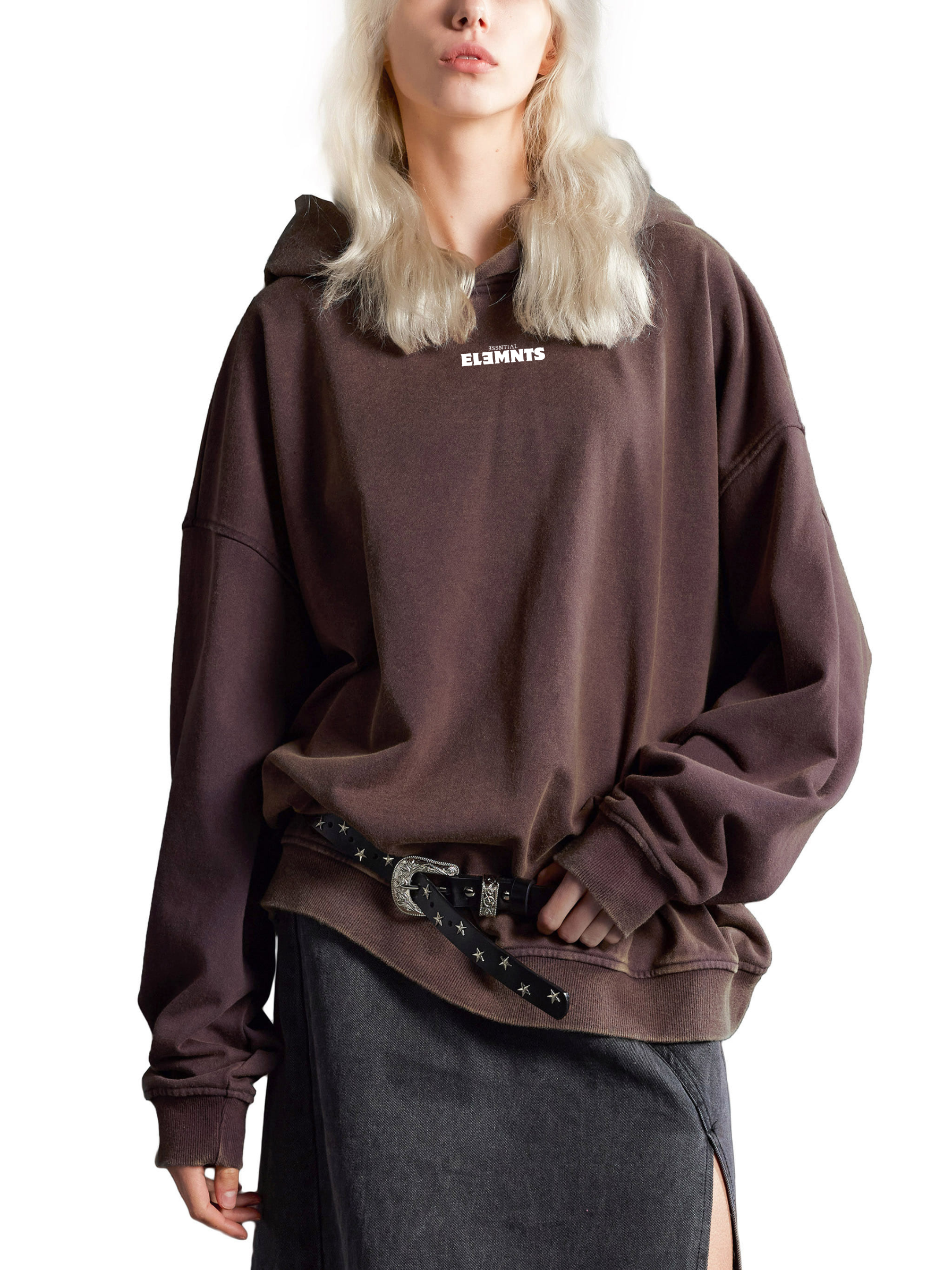 ESSNTIAL ELEMNTS Unisex 404G Vintage Washed Gradient Fleece Hoodie - Essntial Elemnts