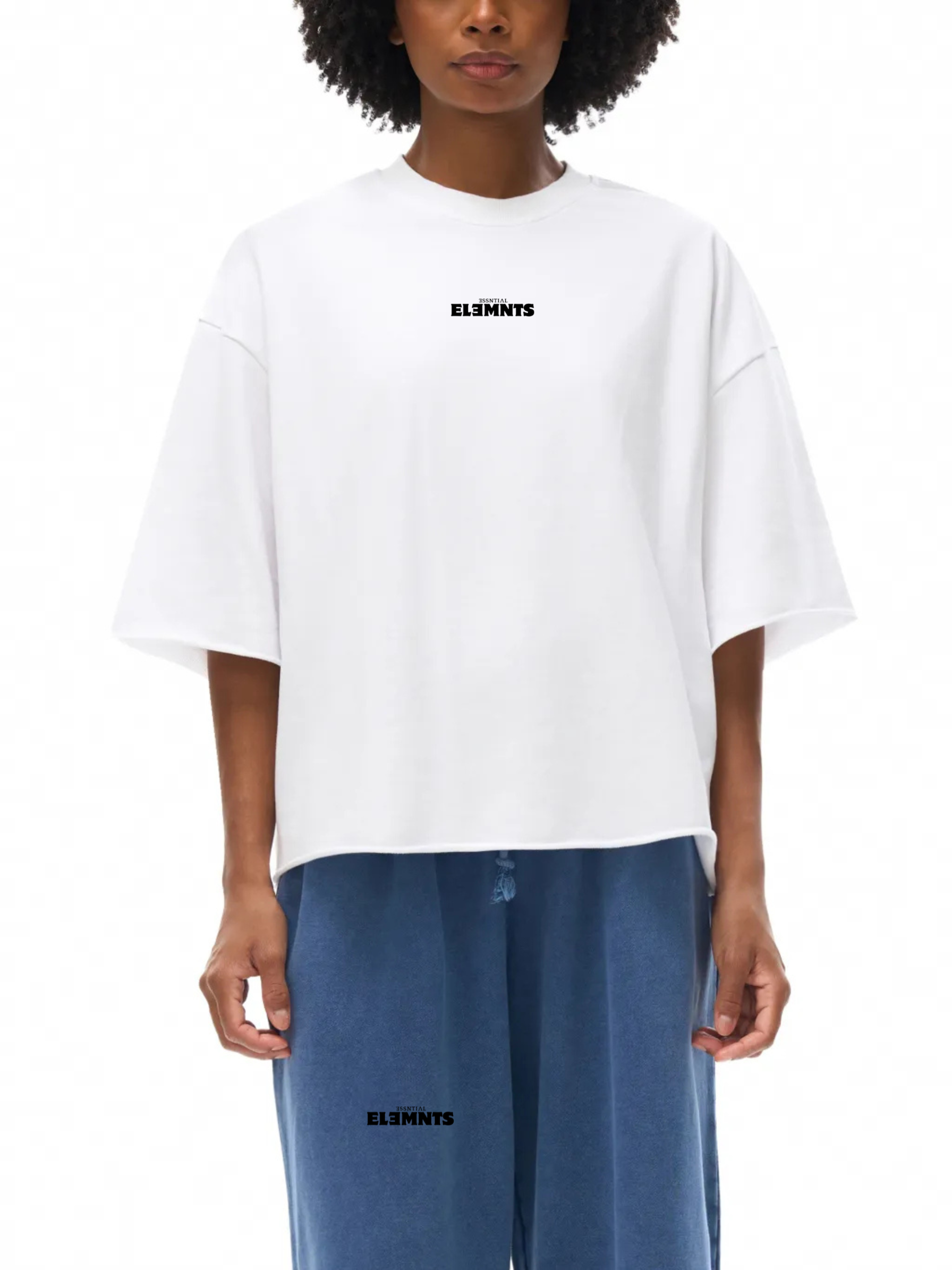 ESSNTIAL ELEMNTS 270G French Terry Raw Edge Tee