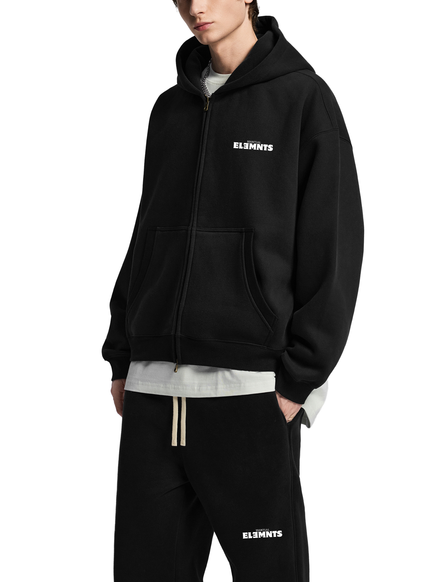 ESSNTIAL ELEMNTS Unisex 345G Fleece Boxy Street Hoodie
