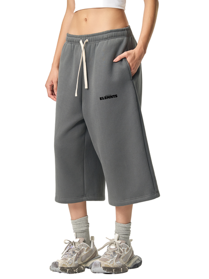 ESSNTIAL ELEMNTS Unisex 350G Solid Color 3/4 Wide Sweatpants
