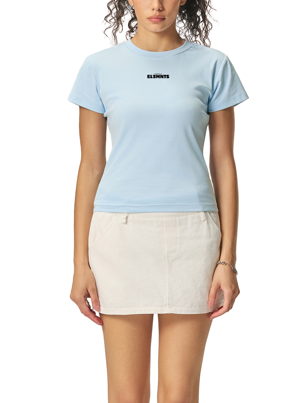 ESSNTIAL ELEMNTS Women’s 260G Bodycon Crewneck Tee - Essntial Elemnts