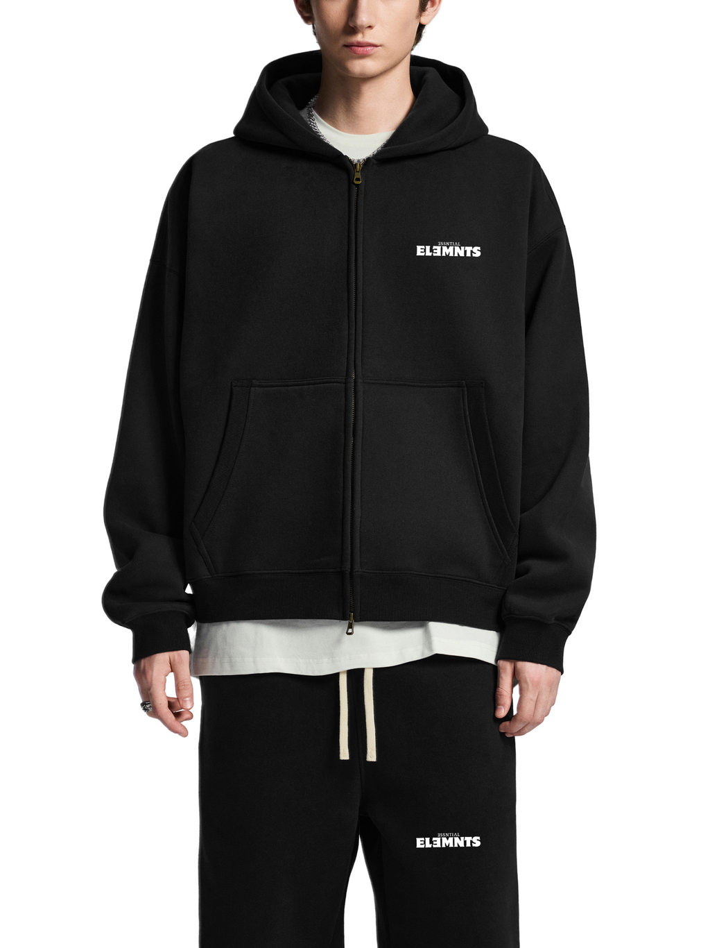 ESSNTIAL ELEMNTS 345G Fleece Boxy Street Hoodie - Essntial Elemnts