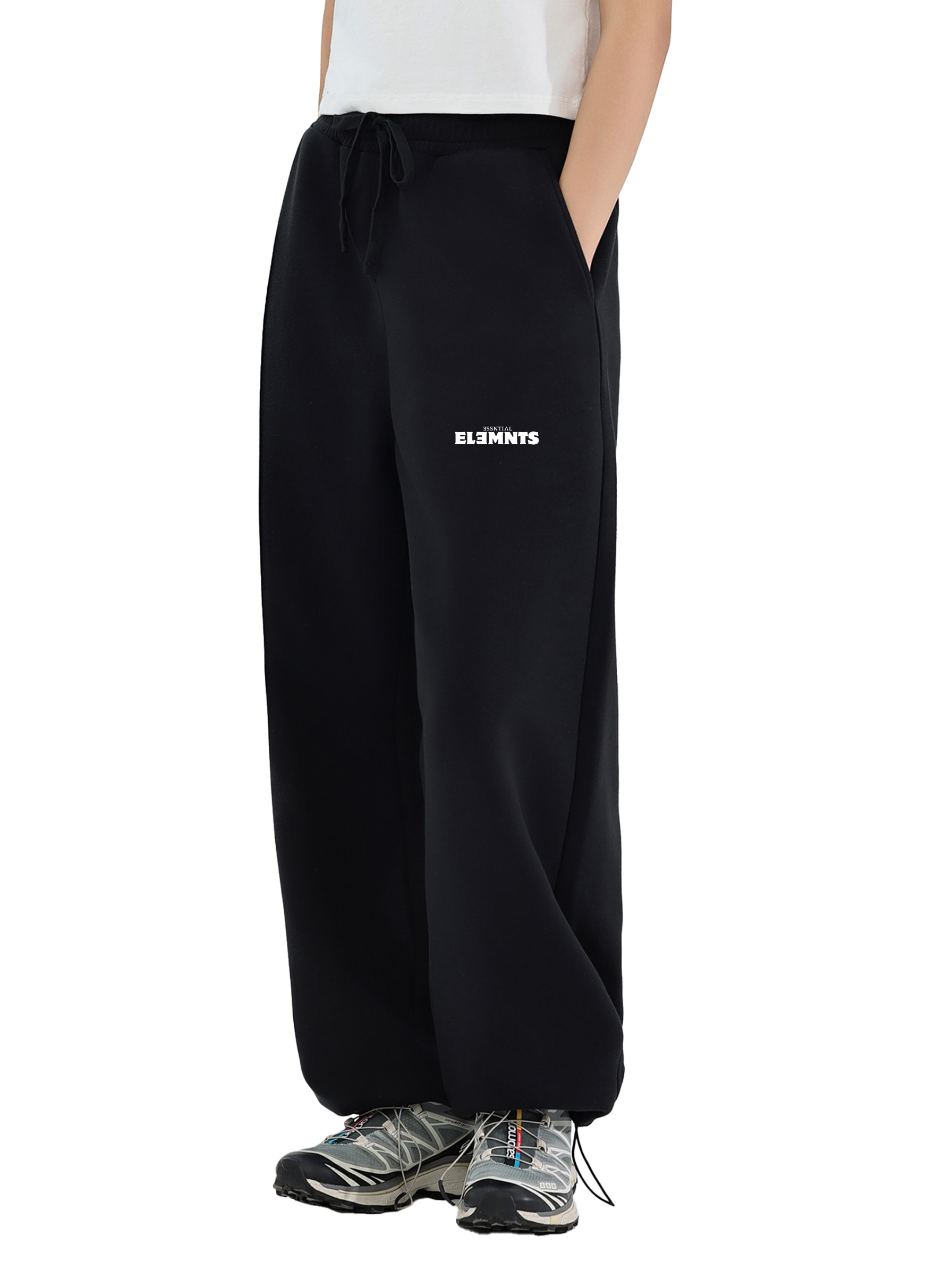 ESSNTIAL ELEMNTS Unisex 380G Drawstring Straight-Leg Sweatpants - Essntial Elemnts