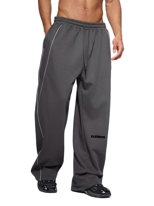 ESSNTIAL ELEMNTS Unisex 365G Reflection Striped Straight-Leg Sweatpants