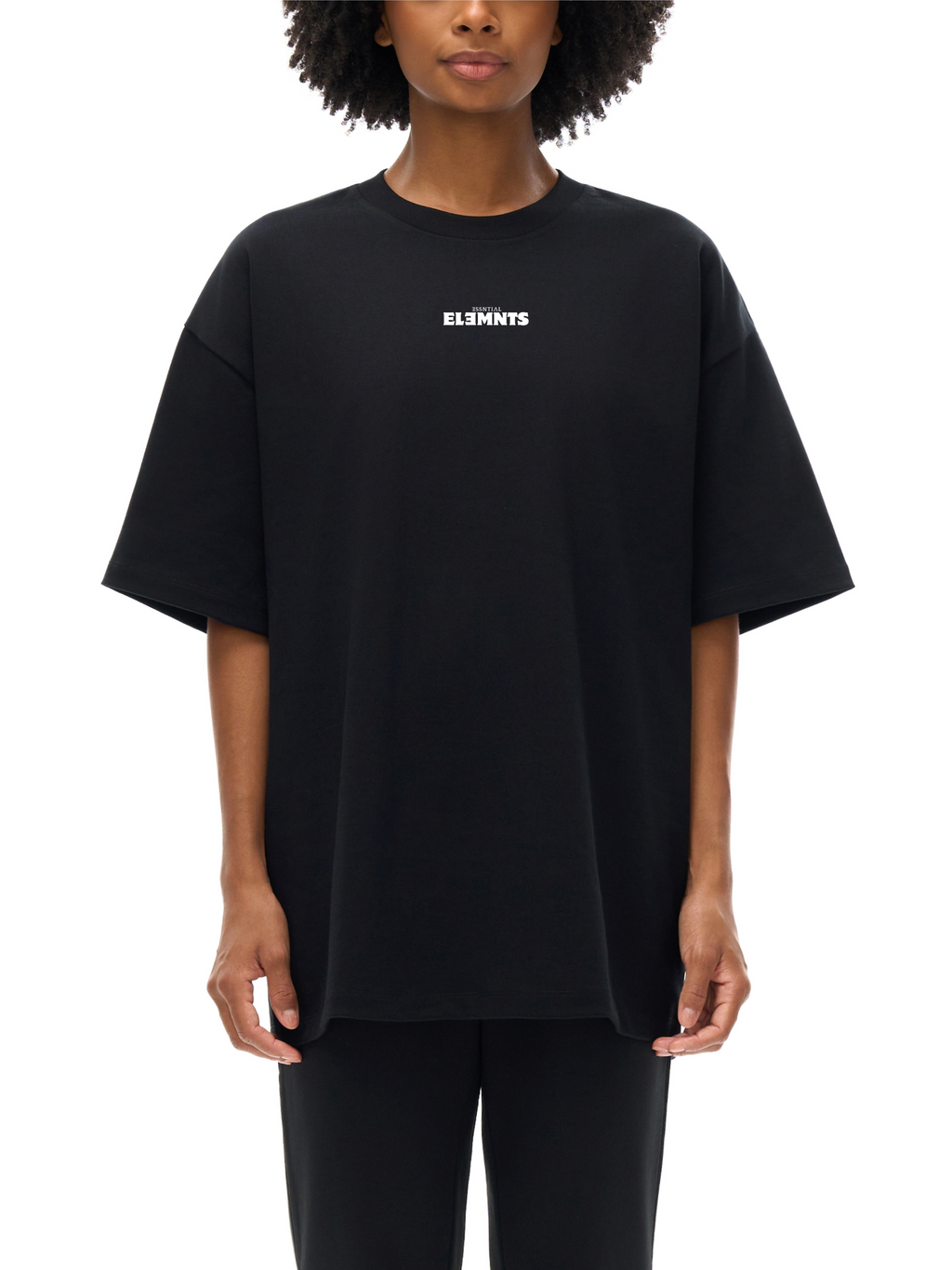 ESSNTIAL ELEMNTS Unisex 425G HW Solid Color Loose Tee - Essntial Elemnts