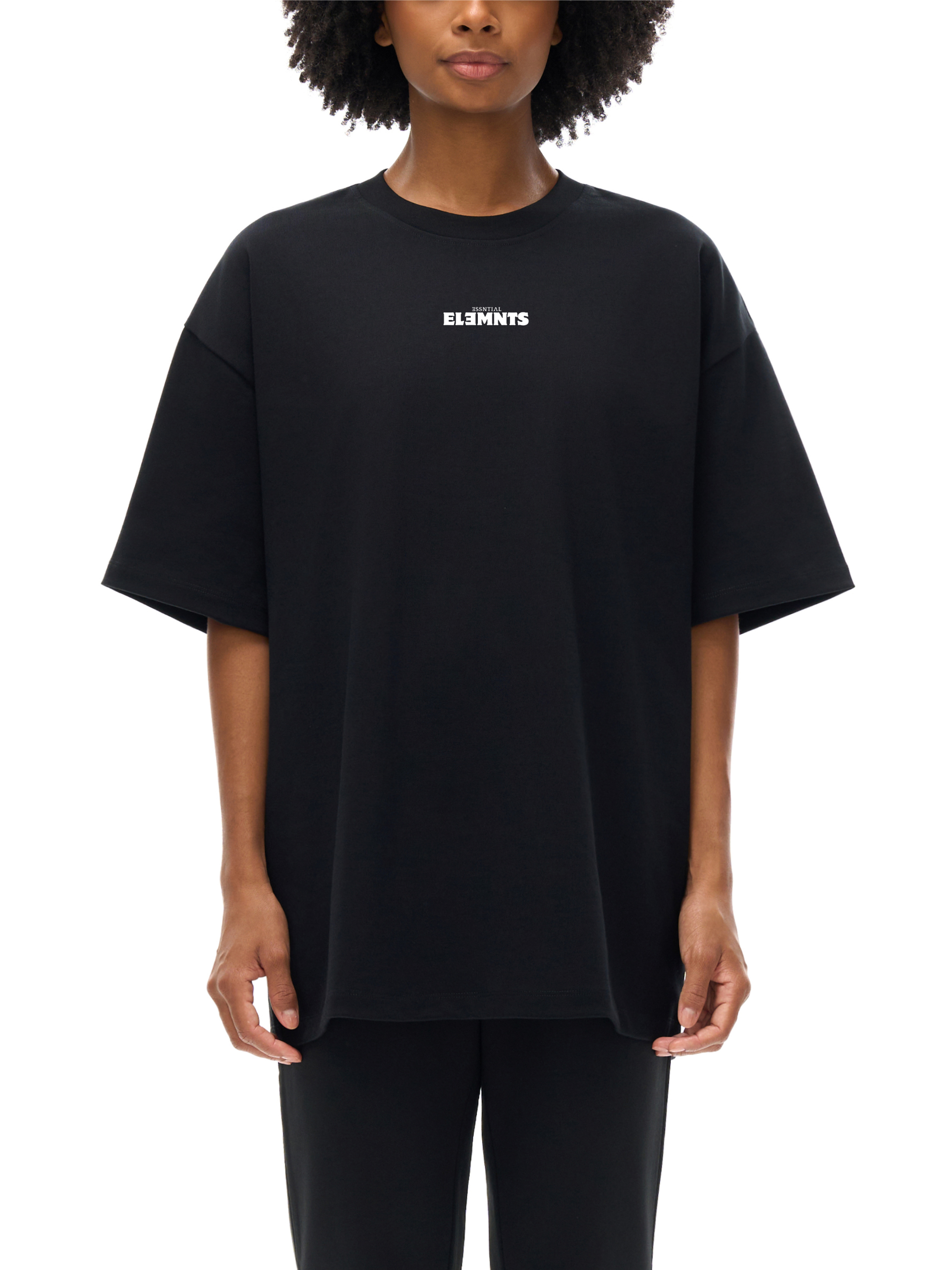 ESSNTIAL ELEMNTS Unisex 425G HW Solid Color Loose Tee - Essntial Elemnts