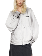 ESSNTIAL ELEMNTS Unisex 404G Sun-Fade Frayed Raw-Edge Fleece Zip Hoodie - Essntial Elemnts
