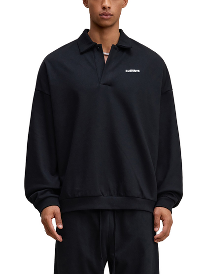 ESSNTIAL ELEMNTS Men's 445G HW Fleece Polo Sweatshirt