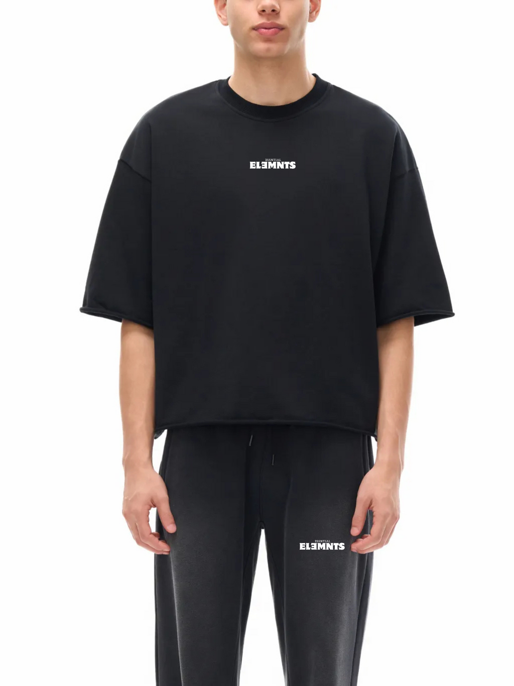 ESSNTIAL ELEMNTS 270G French Terry Raw Edge Tee