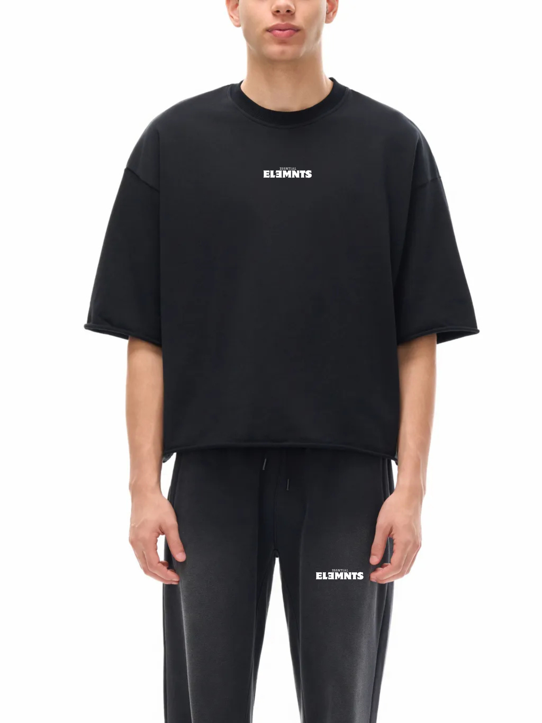 ESSNTIAL ELEMNTS 270G French Terry Raw Edge Tee