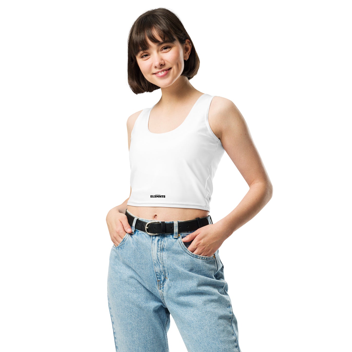 ƎSSNTIΛL ELƎMNTS Seamless Fit Body-Hugging Crop Top