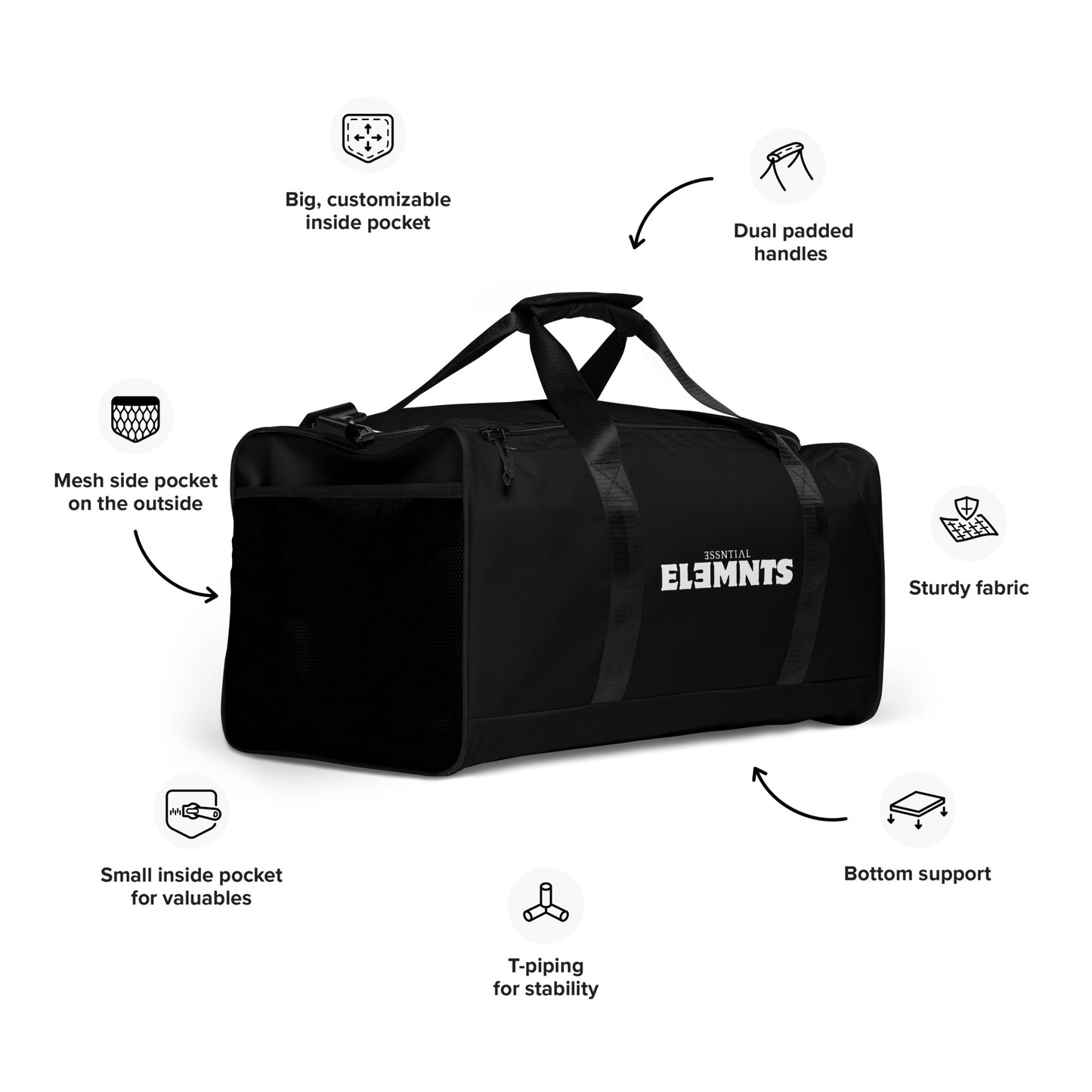 ƎSSNTIΛL ELƎMNTS Street Utility Large Duffel Bag