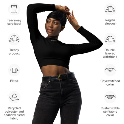 ƎSSNTIΛL ELƎMNTS ActiveFit Recycled Long-Sleeve Crop Top