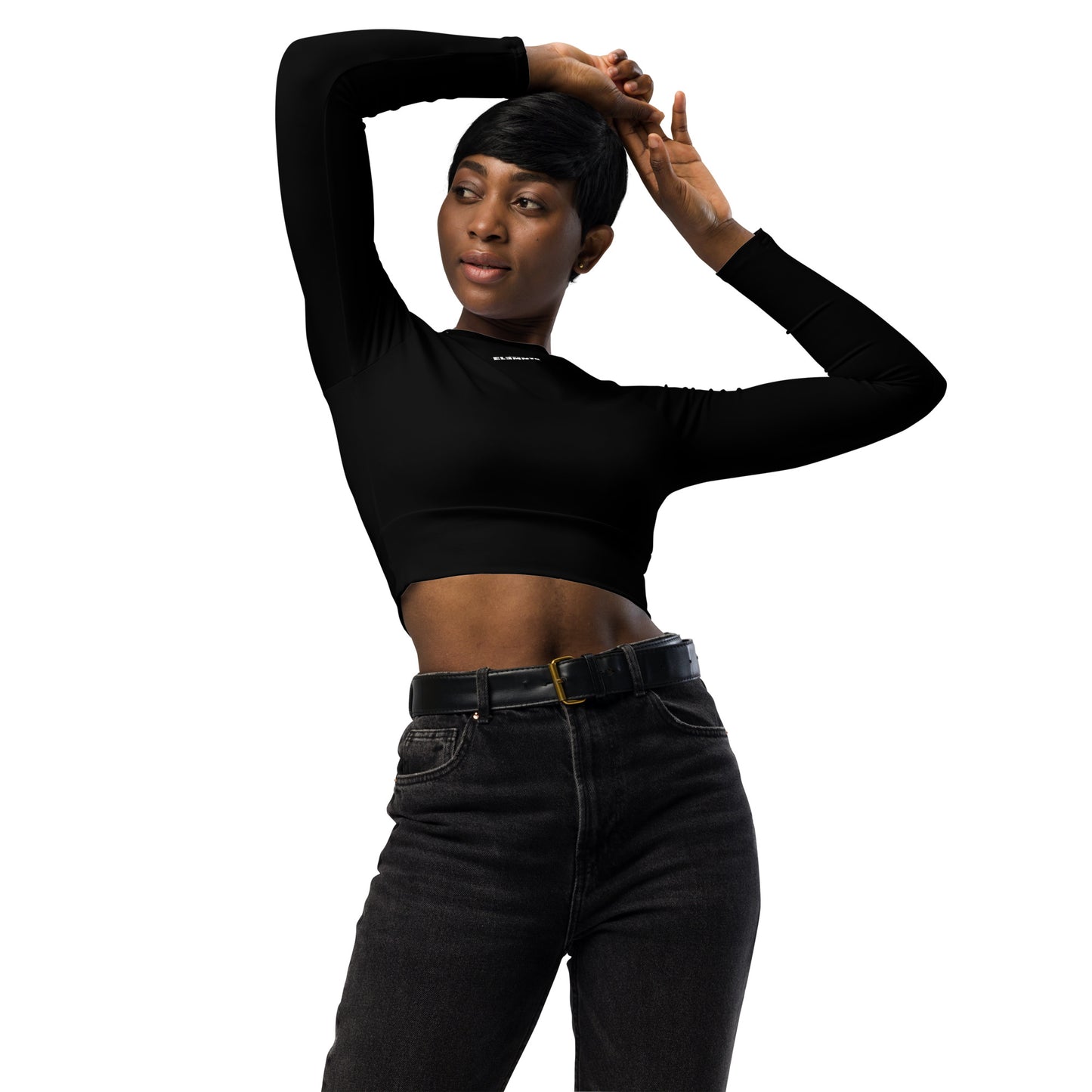 ƎSSNTIΛL ELƎMNTS ActiveFit Recycled Long-Sleeve Crop Top