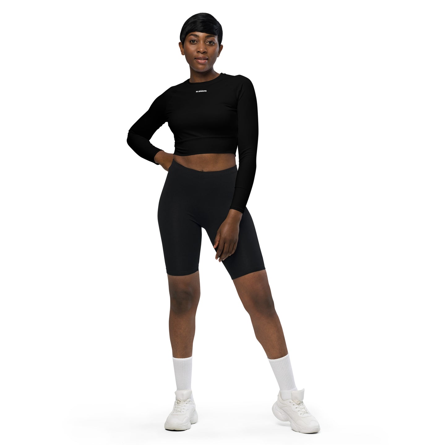 ƎSSNTIΛL ELƎMNTS ActiveFit Recycled Long-Sleeve Crop Top