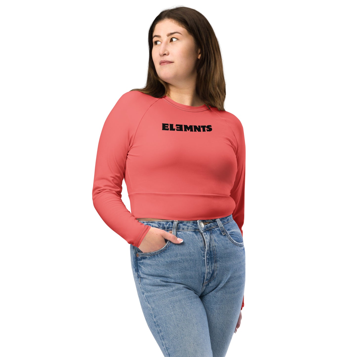 ƎSSNTIΛL ELƎMNTS ActiveFit Recycled Long-Sleeve Crop Top