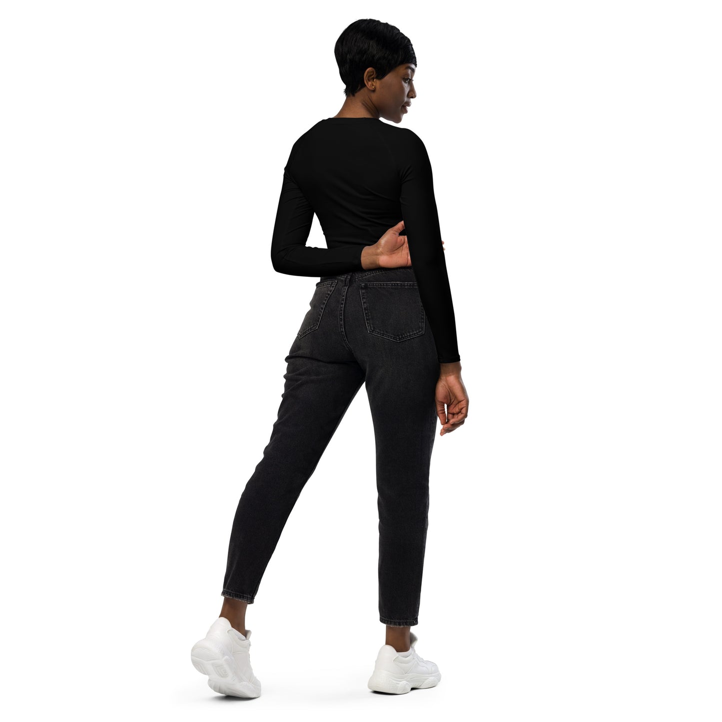 ƎSSNTIΛL ELƎMNTS ActiveFit Recycled Long-Sleeve Crop Top