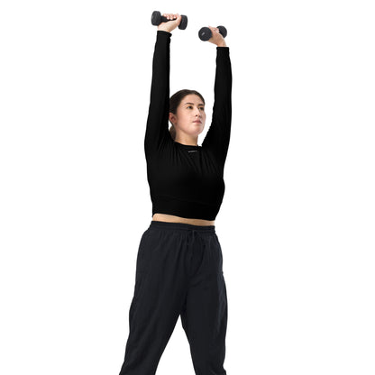 ƎSSNTIΛL ELƎMNTS ActiveFit Recycled Long-Sleeve Crop Top