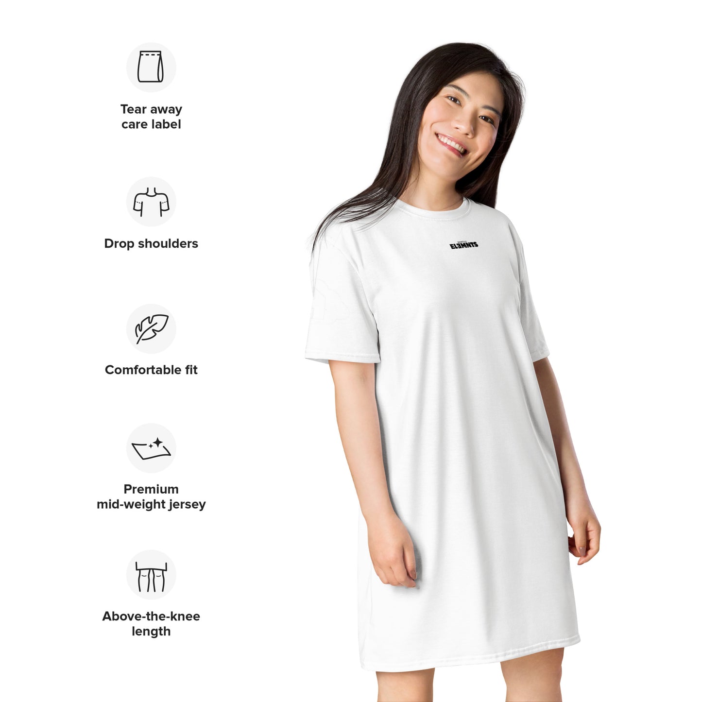 ƎSSNTIΛL ELƎMNTS Seamless T-shirt Dress