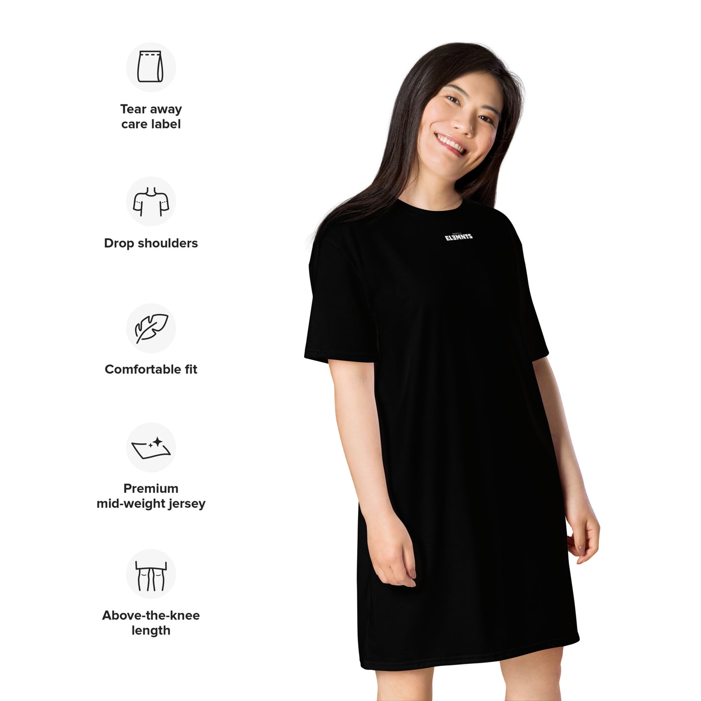 ƎSSNTIΛL ELƎMNTS Seamless T-shirt Dress