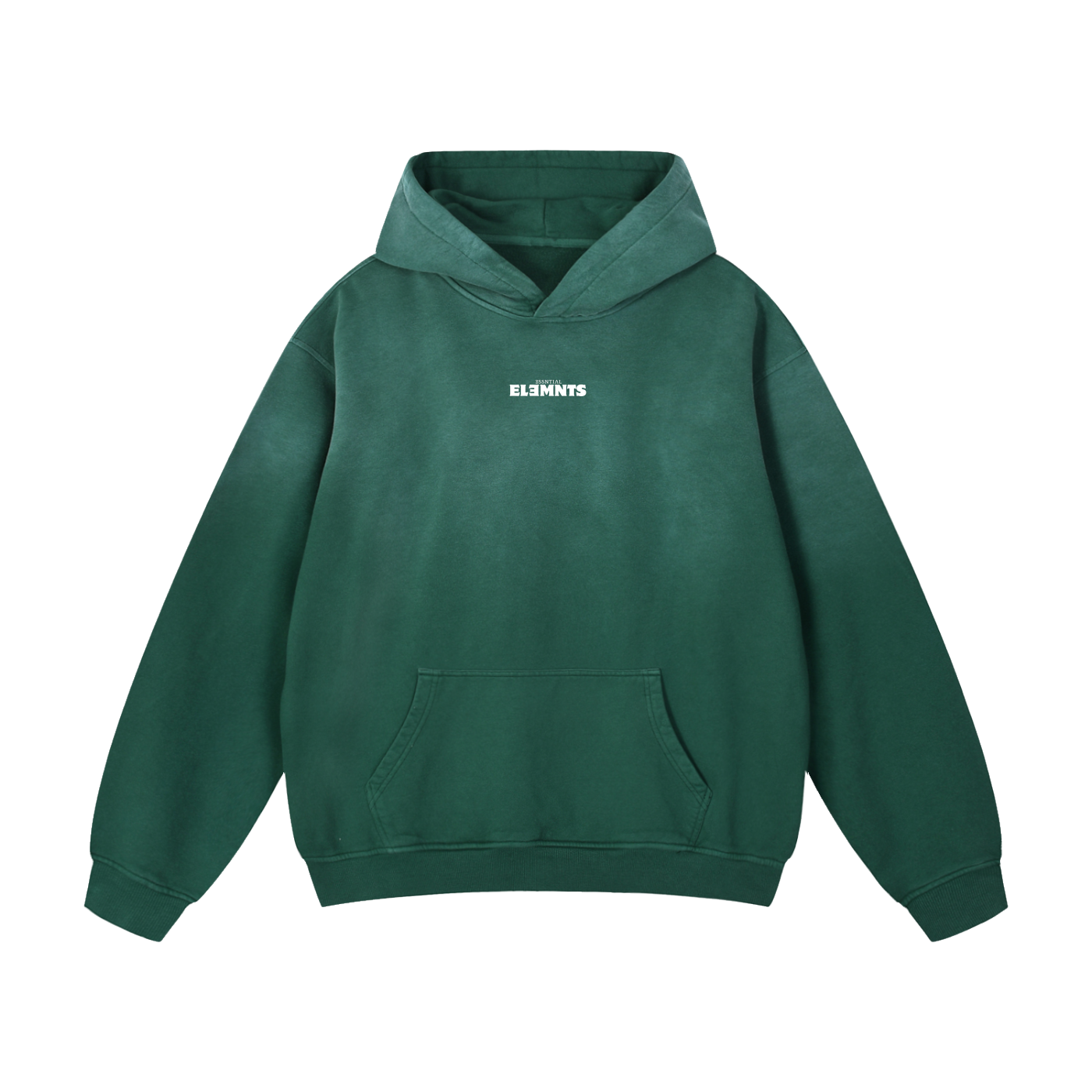 ESSNTIAL ELEMNTS WH Unisex 400G Heavyweight Faded Oversize Hoodie - Essntial Elemnts