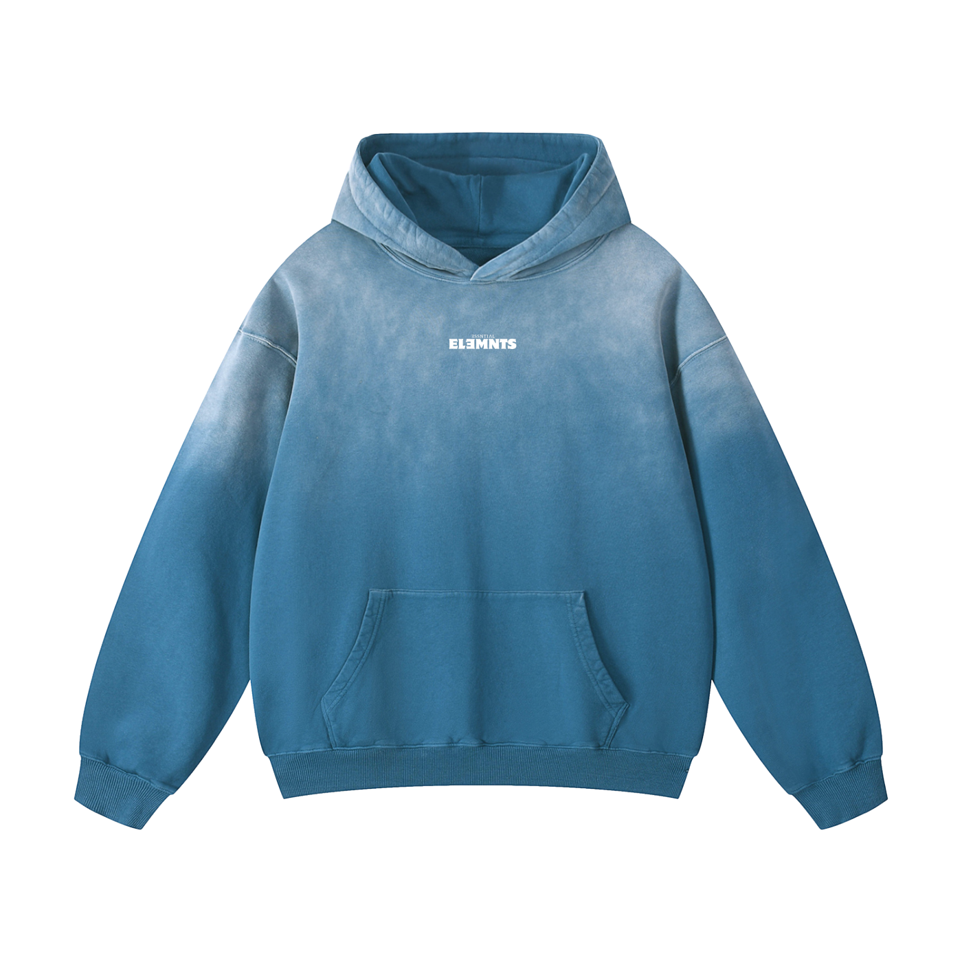 ESSNTIAL ELEMNTS WH Unisex 400G Heavyweight Faded Oversize Hoodie - Essntial Elemnts