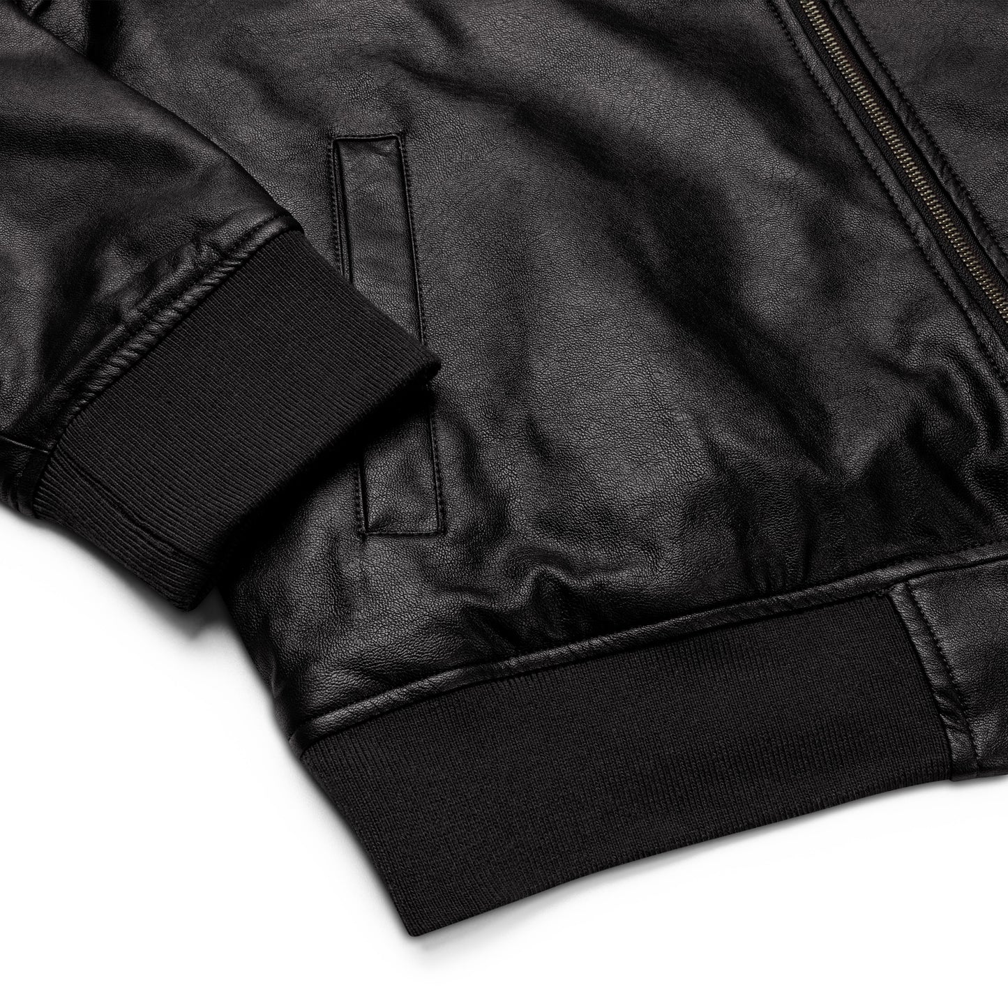 ƎSSNTIΛL ELƎMNTS Unisex Leather Bomber Jacket