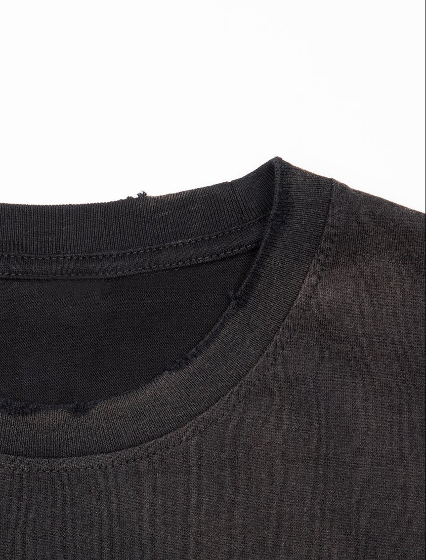 ESSNTIAL ELEMNTS Vintage Wash Frayed Unisex Tee - Essntial Elemnts