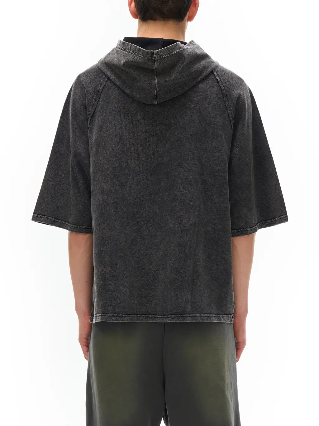 ESSNTIAL ELEMNTS Unisex 240G Snow Washed Hooded Tee - Essntial Elemnts