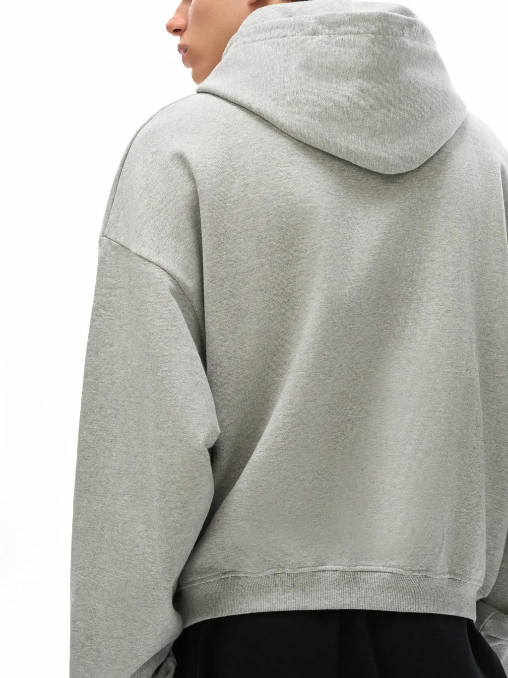 ESSNTIAL ELEMNTS Unisex 400G Solid Color Boxy Hoodie - Essntial Elemnts