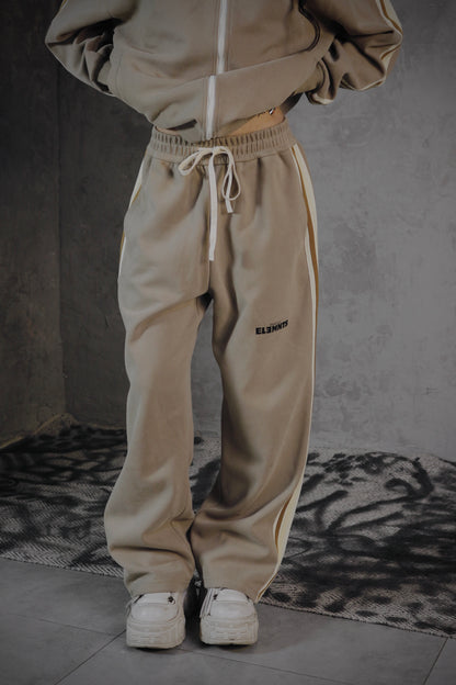 ESSNTIAL ELEMNTS OTS. Unisex 340G Contrast Side-Stripe Straight-Leg Pants