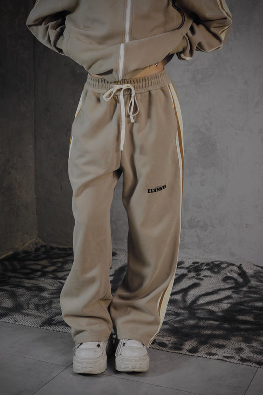 ESSNTIAL ELEMNTS OTS. Unisex 340G Contrast Side-Stripe Straight-Leg Pants