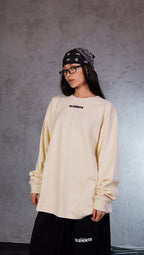 ESSNTIAL ELEMNTS WH 290G Knitted Round Neck Oversize Sweatshirt - Essntial Elemnts