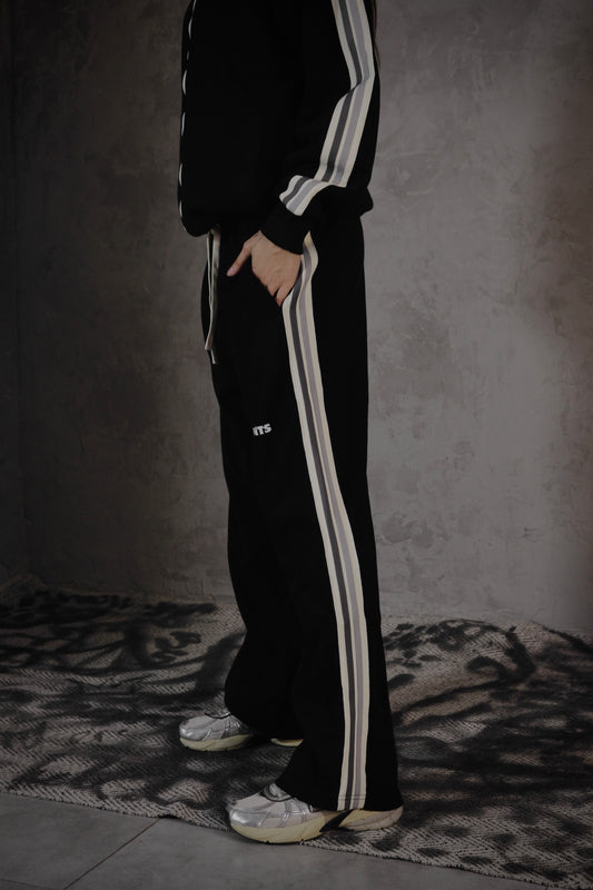 ESSNTIAL ELEMNTS OTS. Unisex 340G Contrast Side-Stripe Straight-Leg Pants