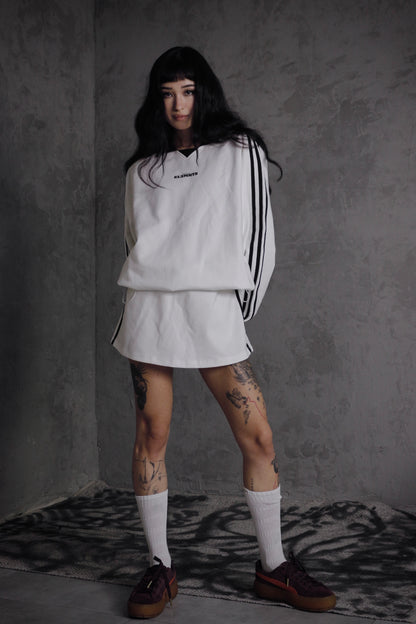 ESSNTIAL ELEMNTS OTS. Unisex 380G Contrast Striped Lapel Collar Sweatshirt