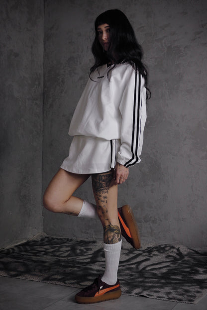 ESSNTIAL ELEMNTS OTS. Unisex 380G Contrast Striped Lapel Collar Sweatshirt