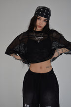 EE x LETTA Unisex 260G C-through Boxy Net Tee - Essntial Elemnts