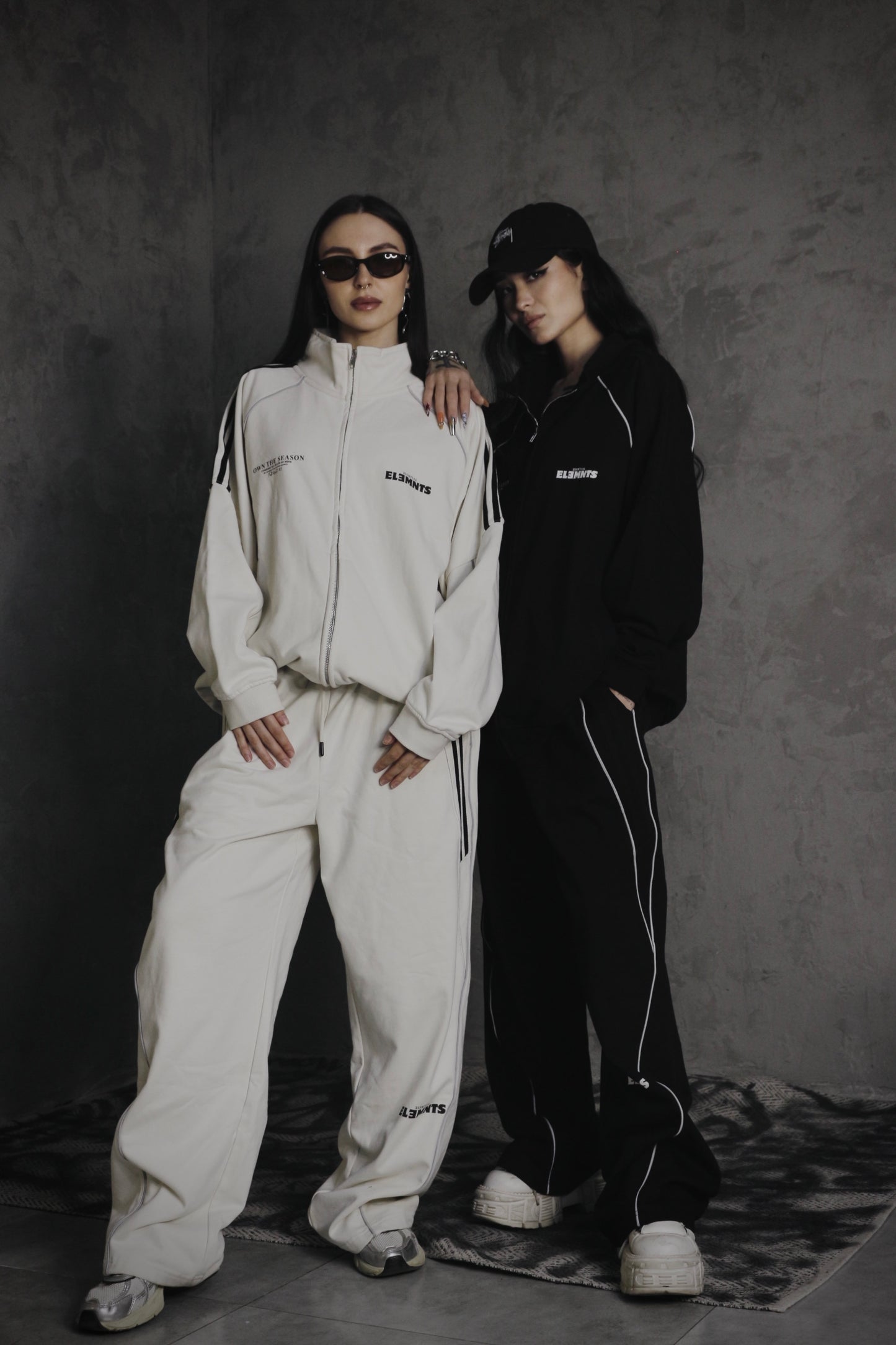 ESSNTIAL ELEMNTS OTS Unisex 365G Reflection Striped Straight-Leg Sweatpants