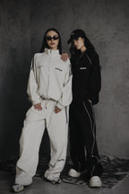 ESSNTIAL ELEMNTS OTS. Unisex 365G Reflection-Striped Raglan-Sleeve Jacket - Essntial Elemnts