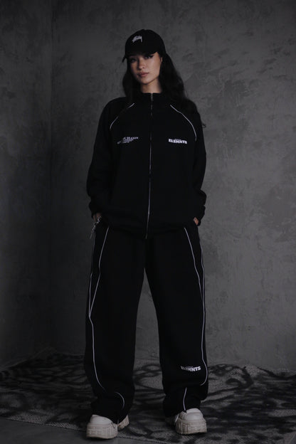 ESSNTIAL ELEMNTS OTS. Unisex 365G Reflection Striped Straight-Leg Sweatpants