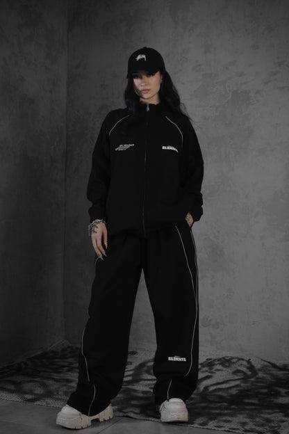 ESSNTIAL ELEMNTS OTS. Unisex 365G Reflection Striped Straight-Leg Sweatpants