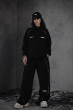 ESSNTIAL ELEMNTS OTS. Unisex 365G Reflection-Striped Raglan-Sleeve Jacket - Essntial Elemnts